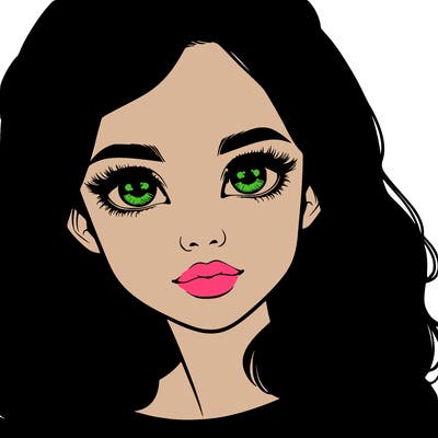 realistic girl whith cute eyes