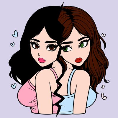 realistic girl split