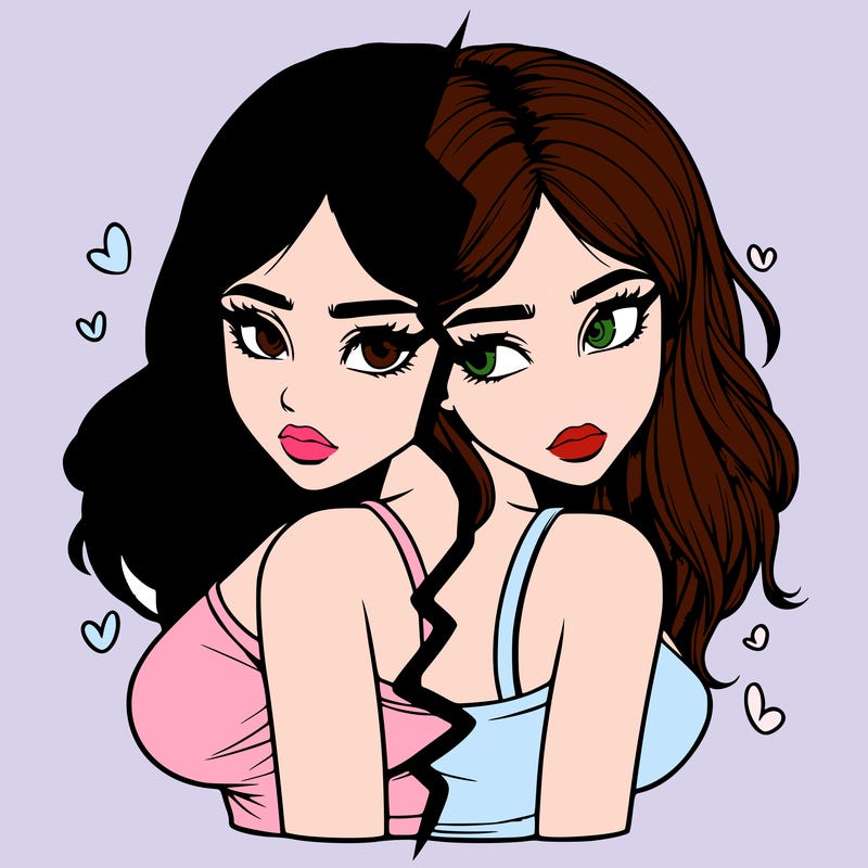 realistic girl split