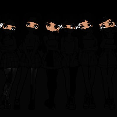 a group of girls realistic