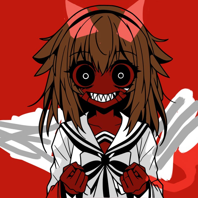 scary girl anime
