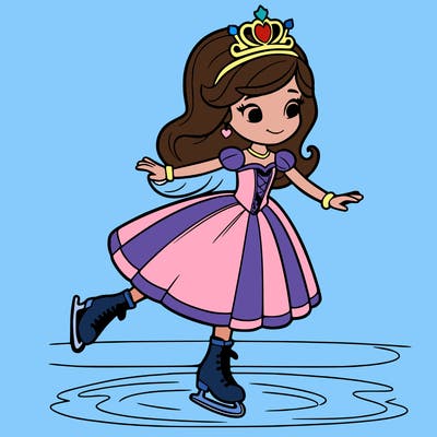 princess skating on ice
