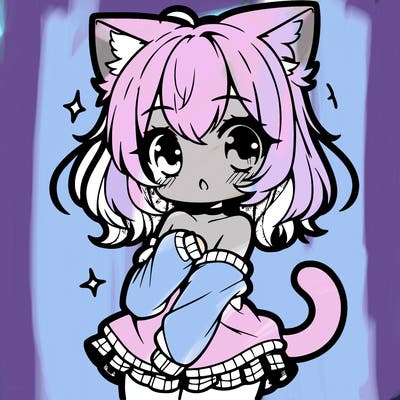 cute anime cat girl