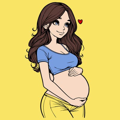 realistic pregnant girl