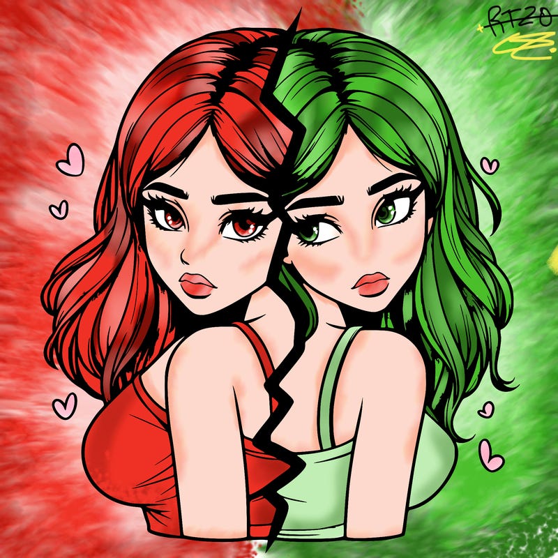 realistic girl split