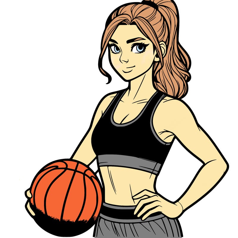 a realistic basketball girl