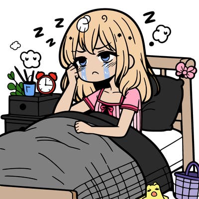 sleep deprived girl