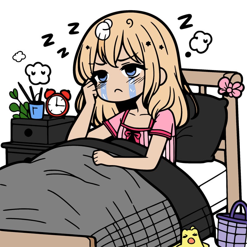 sleep deprived girl