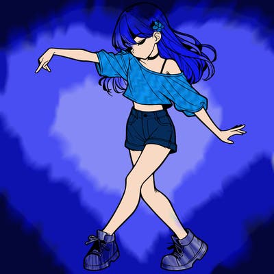 realistic girl danceing