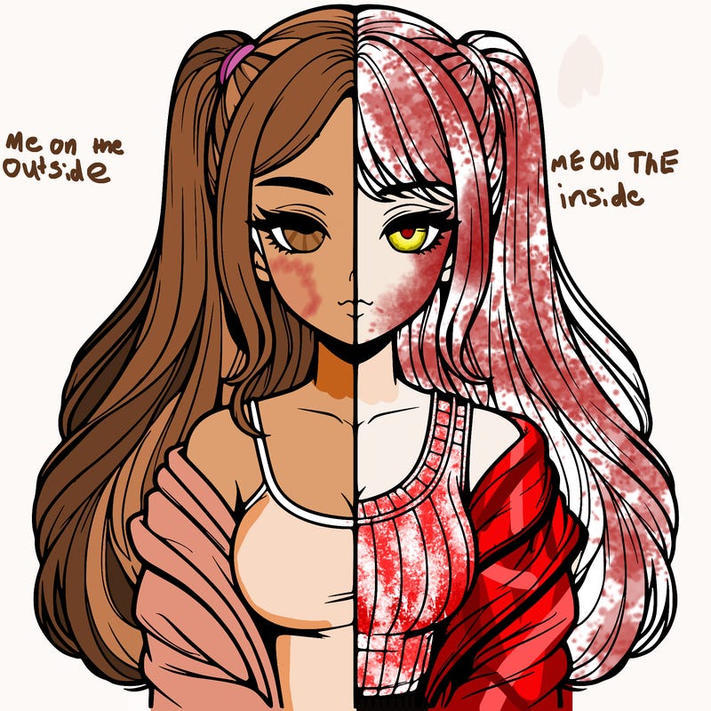 realistic girl split