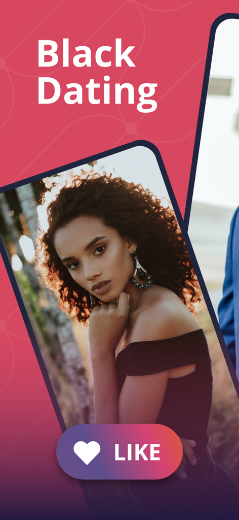 SoulSingles - Black Dating - SoulSingles app interface featuring a profile picture of a Black woman with a Like button