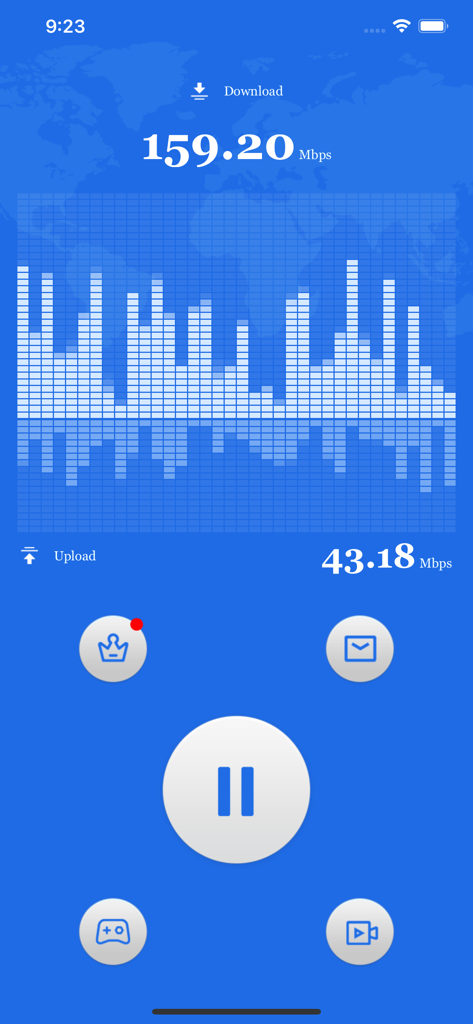 VPN Connect - Fast VPN Hotspot - VPN Connect app interface displaying high speed download and upload metrics with a real time connection graph