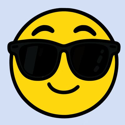 emoji with sunglasses