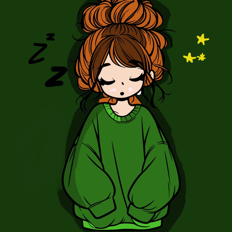 girl with baggy sweatshirt and messy bun