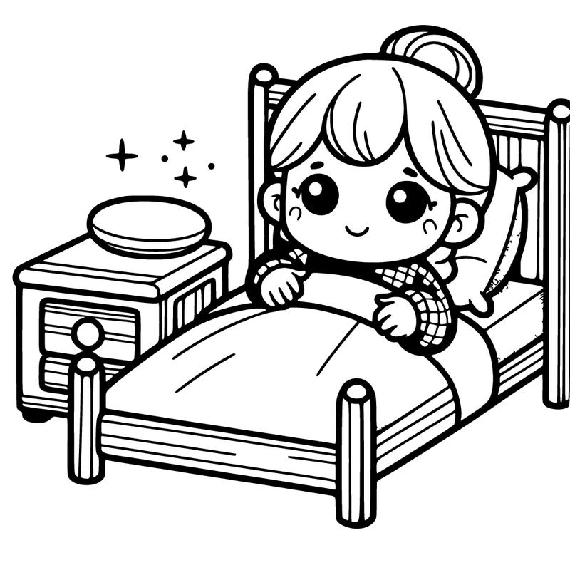 a little girl going to bed