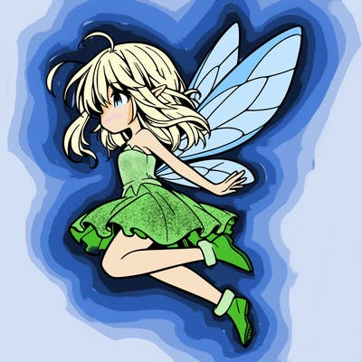manga fairy flying