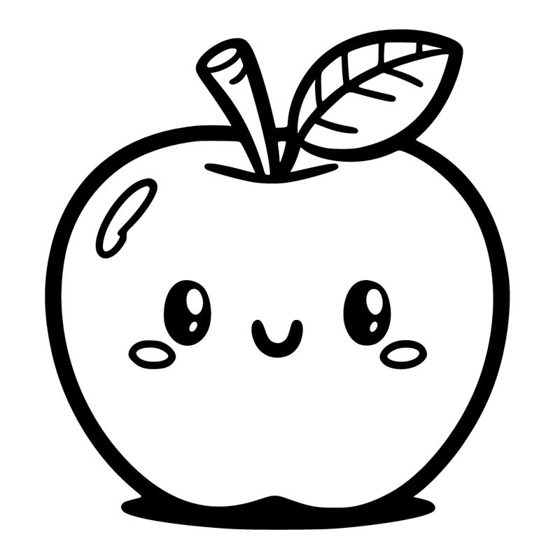 illustration of an apple for children