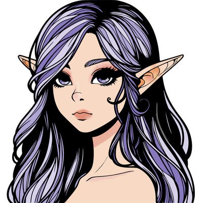 elf girl realistic dark fantasy