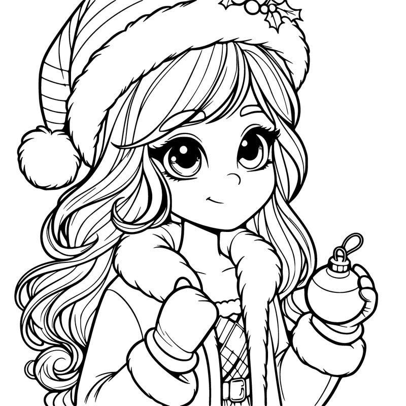 realistic christmas girl