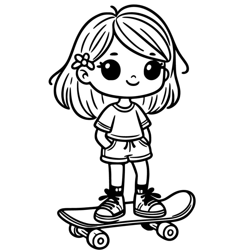 girl with skateboard