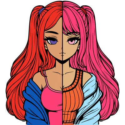 realistic girl split