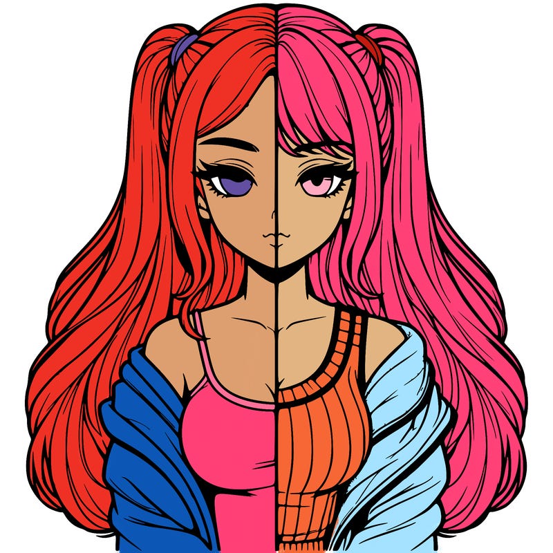 realistic girl split