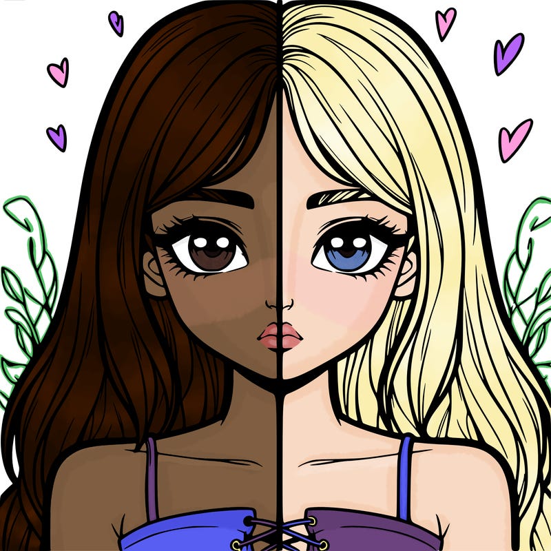 realistic girl split