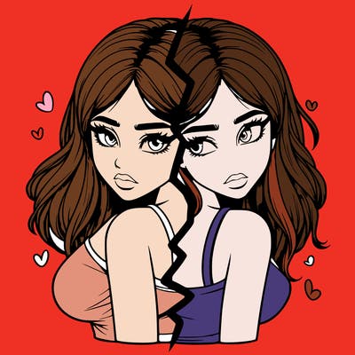 realistic girl split