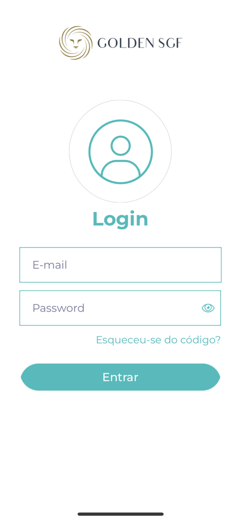 mySGF - mySGF 연금 펀드 관리 애플리케이션의 안전한 로그인 화면