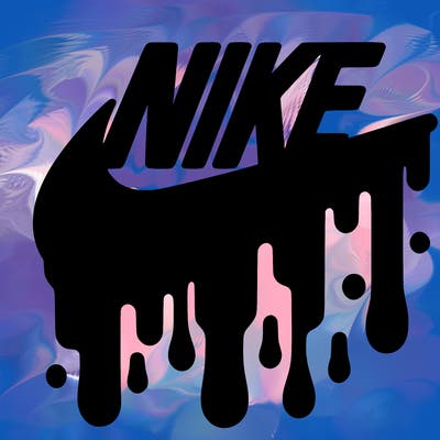 dripping nike logo