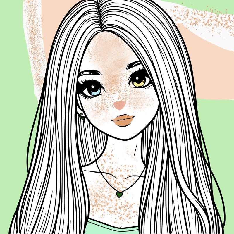 realistic pretty girl with straight hair