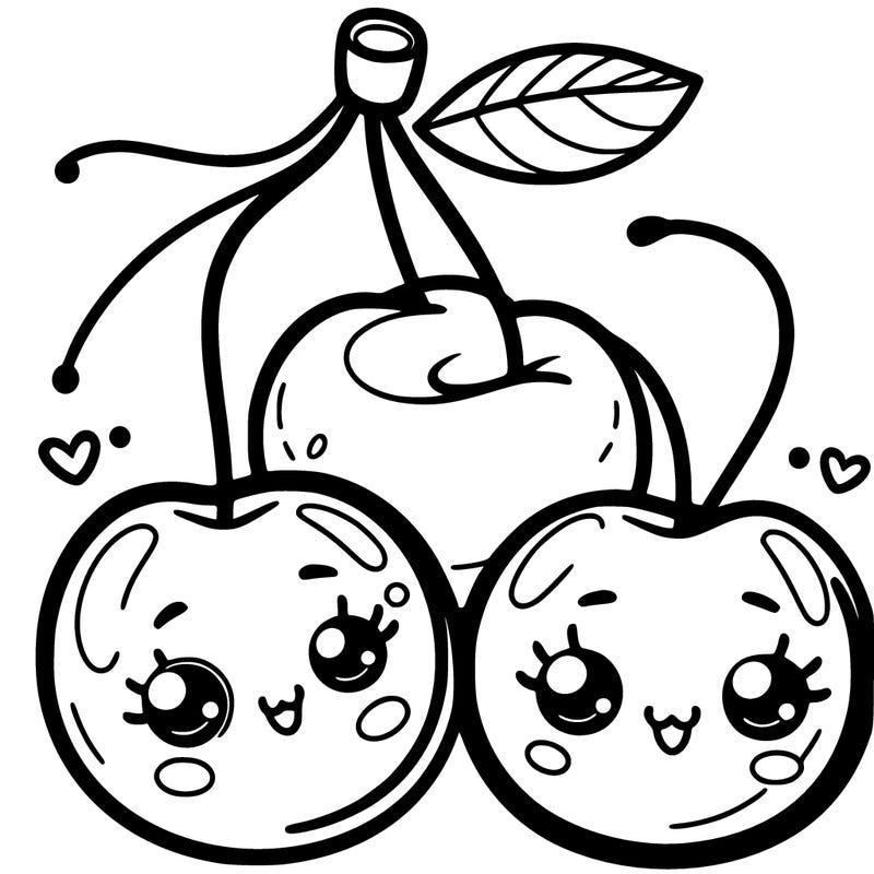 cherrys with cute faces