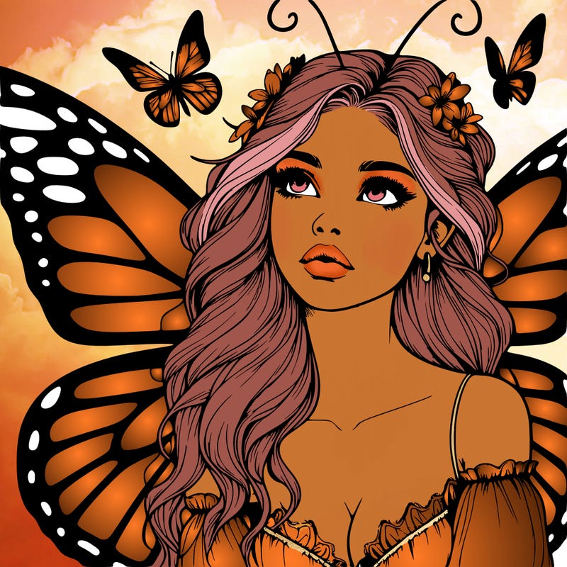 butterfly fairy realistic girl