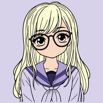 a girl in glases