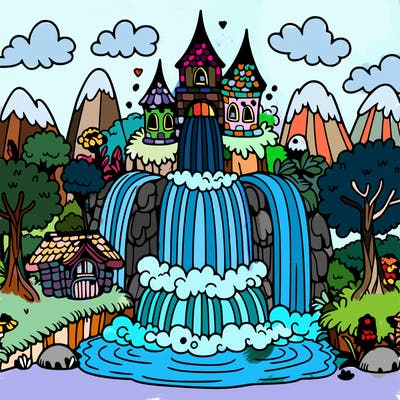 fairytale waterfall