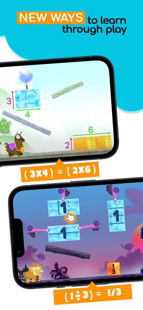 Math Makers: Kids School Games - Interactive math puzzles for kids featuring multiplication and fractions