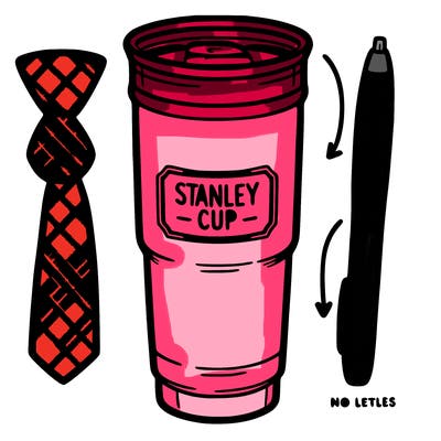 a preppy stanley cup tumbler