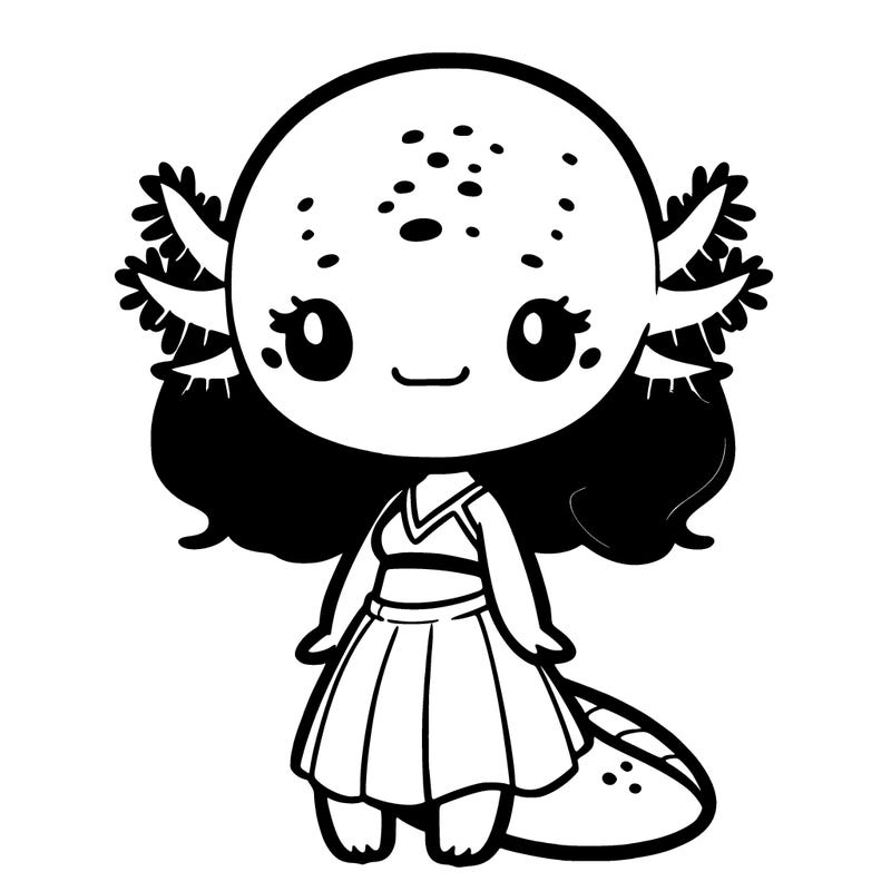 axolotl hybrid girl