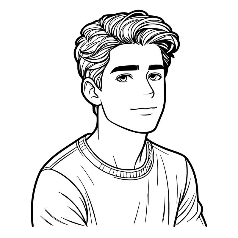 1 realistic teenage boy