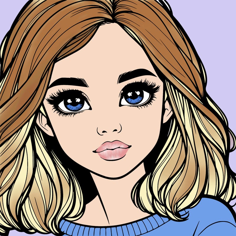 realistic girl whith cute eyes