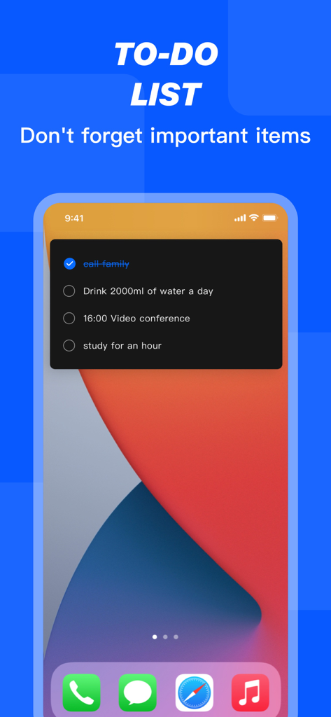 PiP Splitware - Split Screen - PiP Splitware app displaying a floating to-do list checklist over an iPhone home screen for multitasking