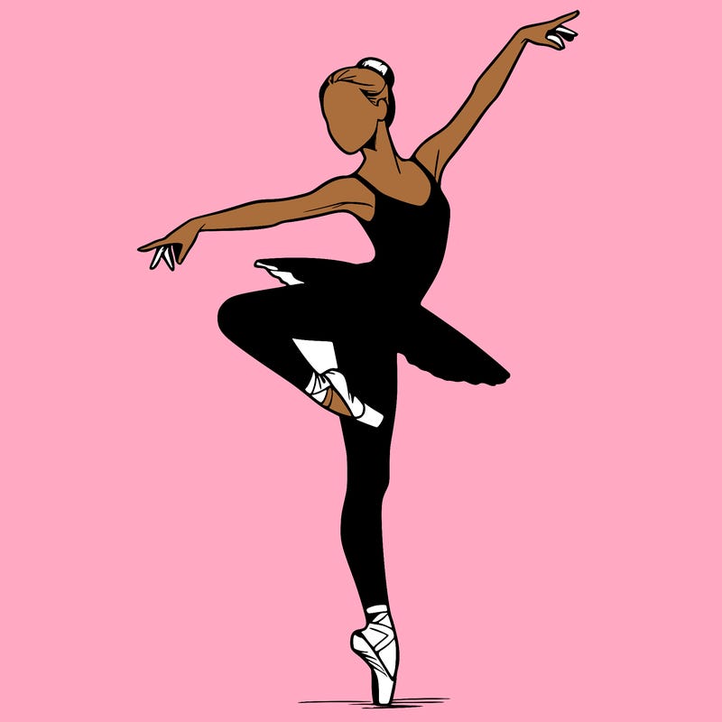 realistic person doing ballet