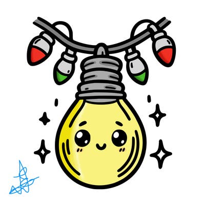 small bulb of a garland