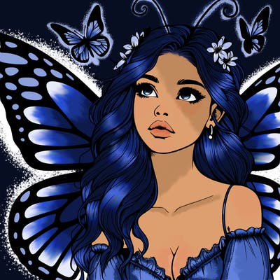 butterfly fairy realistic girl