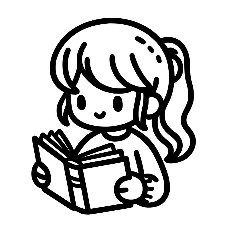 girl reading a book