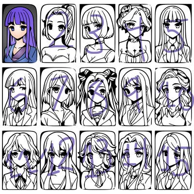 girls that look diffrent anime