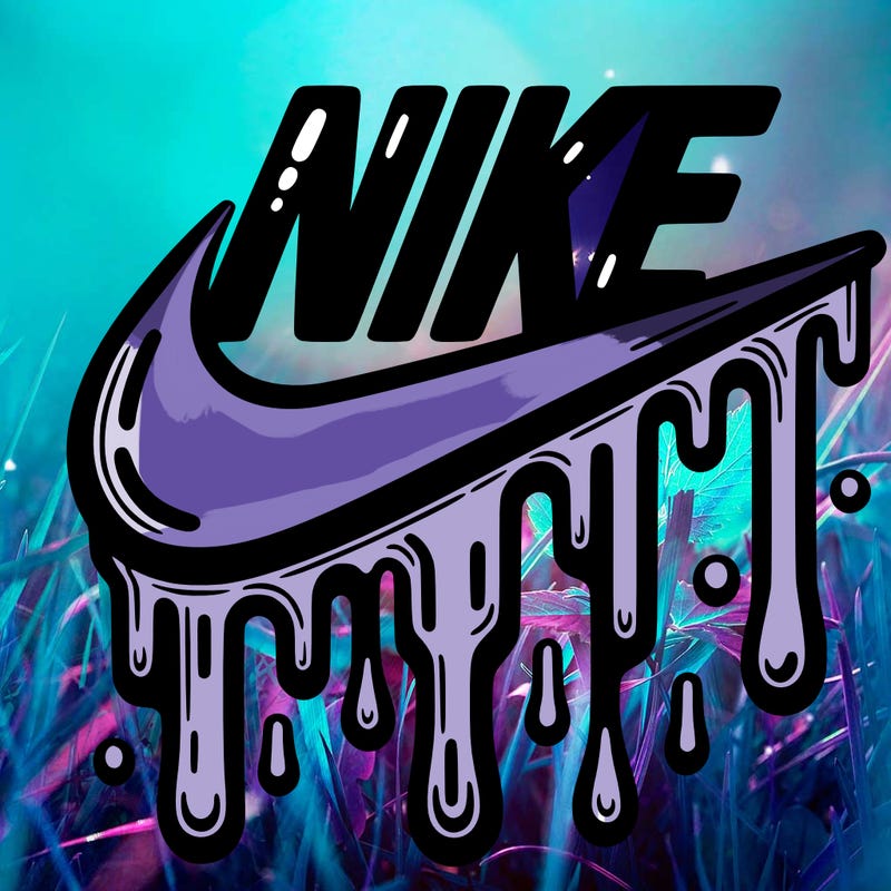 dripping nike logo