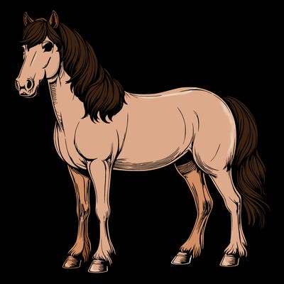 realistic horse