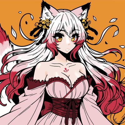 manga character and beauty woman woolf