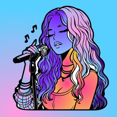 realistic female singer